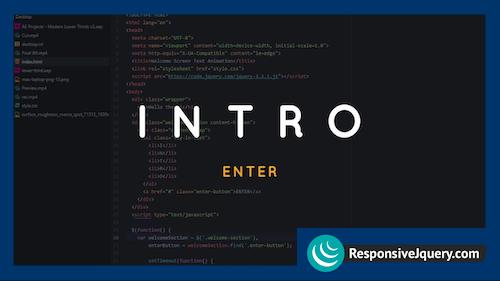 Animated Intro With jQuery
