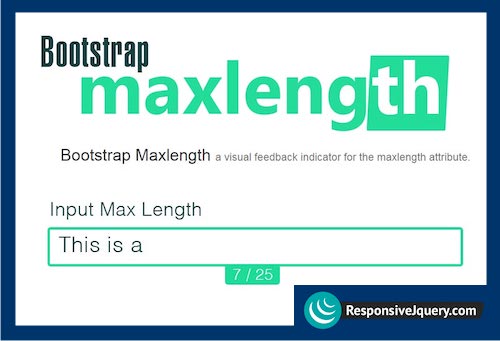Bootstrap Maxlength