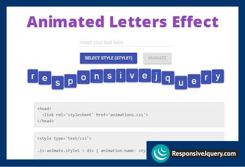 CSS Animated Letters Effect