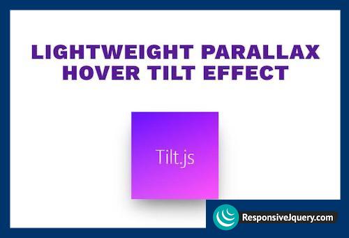lightweight parallax hover tilt effect